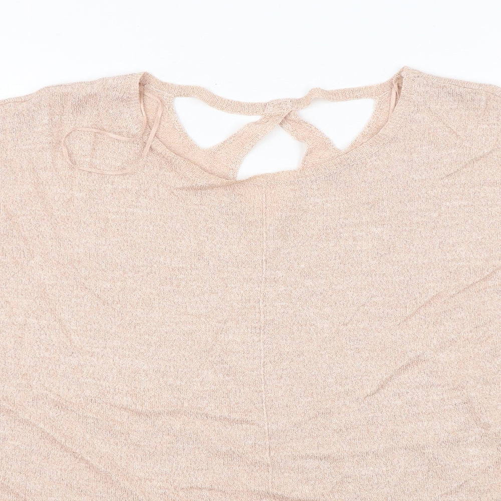 Womens UK Size 14 Marks and Spencer Pink Basic T-Shirt