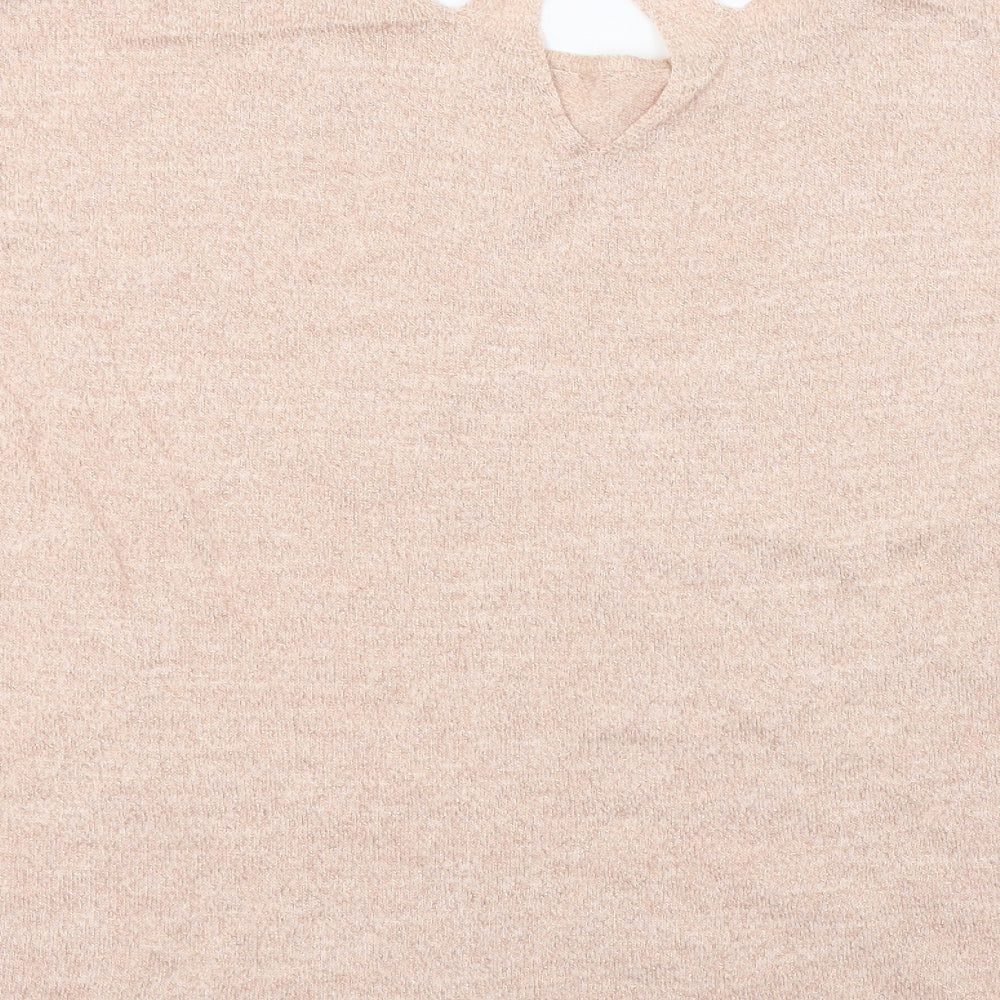Womens UK Size 14 Marks and Spencer Pink Basic T-Shirt