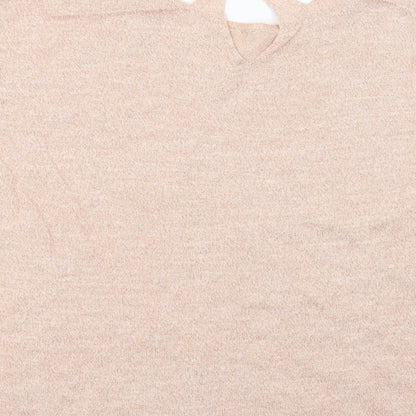 Womens UK Size 14 Marks and Spencer Pink Basic T-Shirt