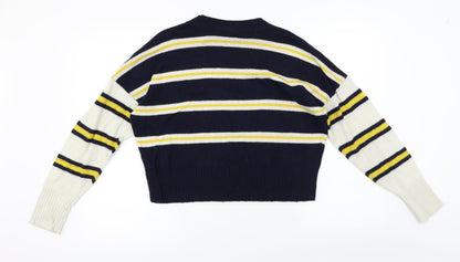 Topshop  Womens Blue Striped  Pullover Jumper Size S