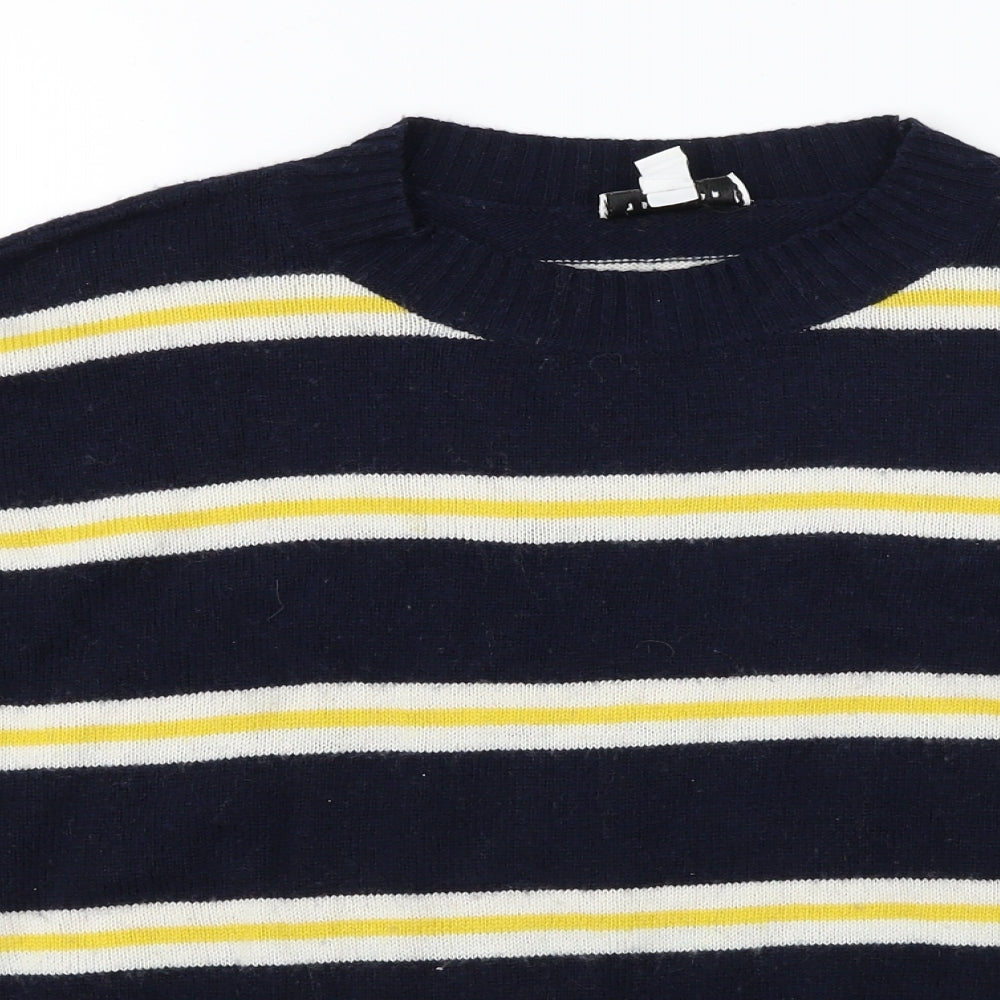 Topshop  Womens Blue Striped  Pullover Jumper Size S