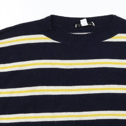 Topshop  Womens Blue Striped  Pullover Jumper Size S