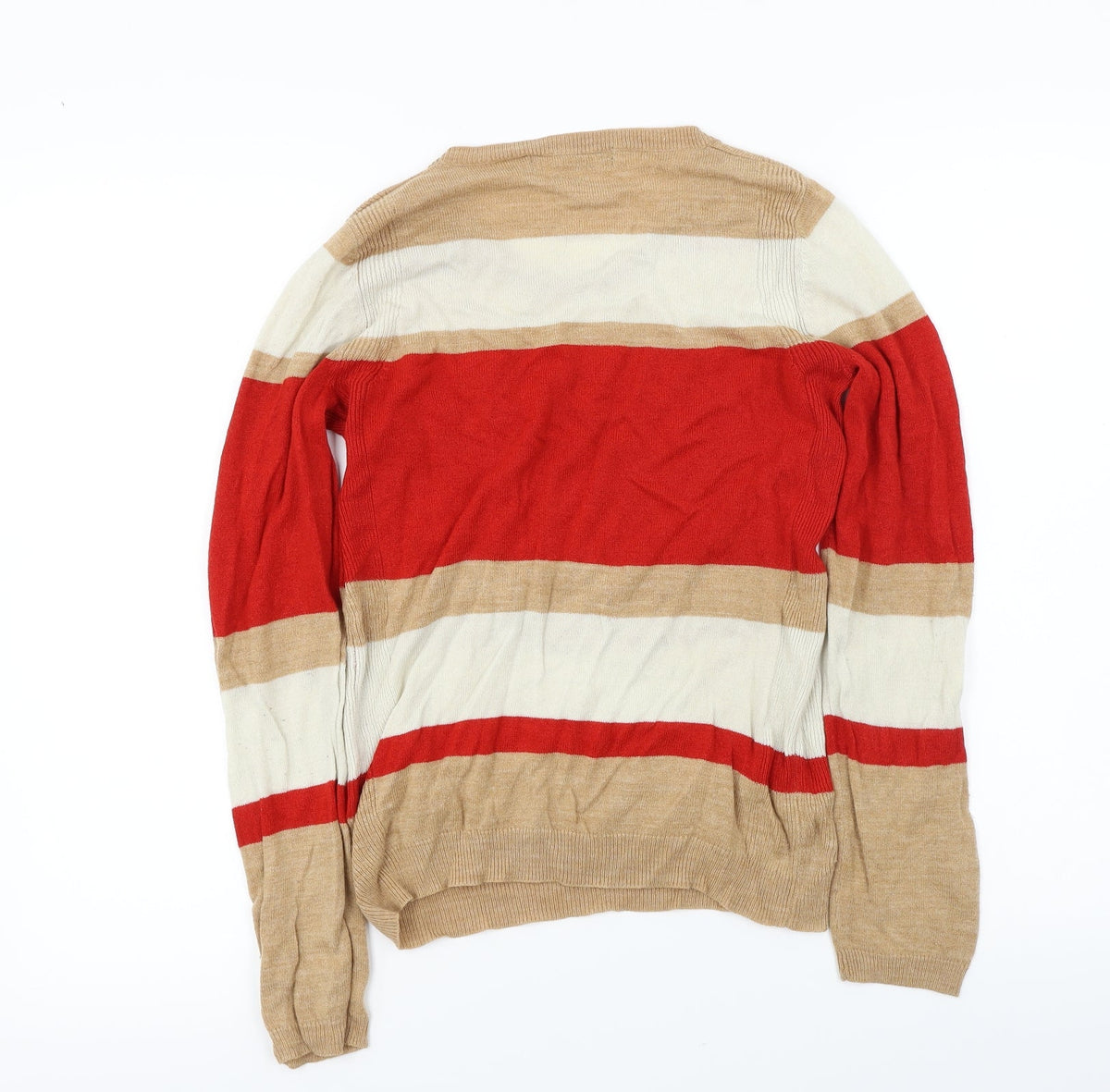 Marks & Spencer  Womens Brown Striped  Pullover Jumper Size 8