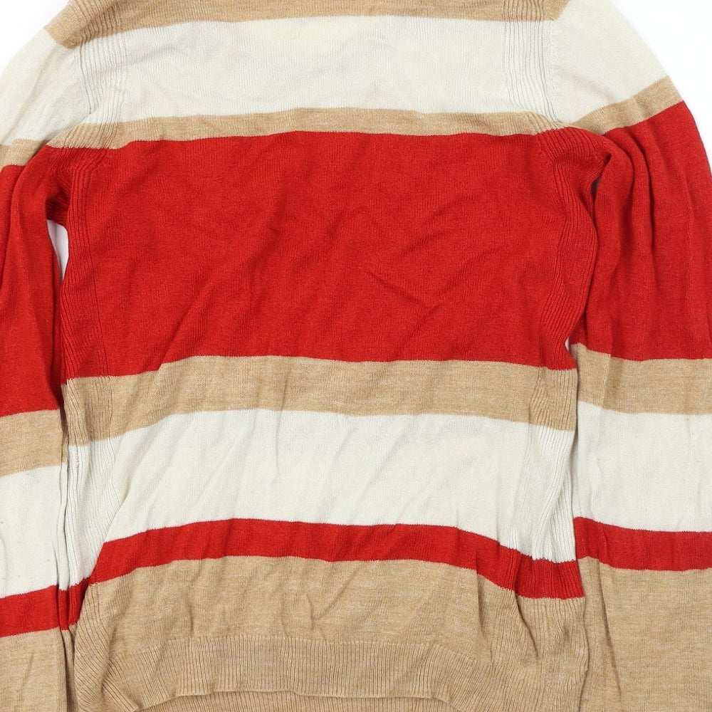 Marks & Spencer  Womens Brown Striped  Pullover Jumper Size 8