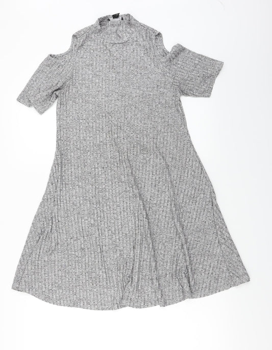 Womens UK Size 10 Atmosphere Grey Basic Blouse