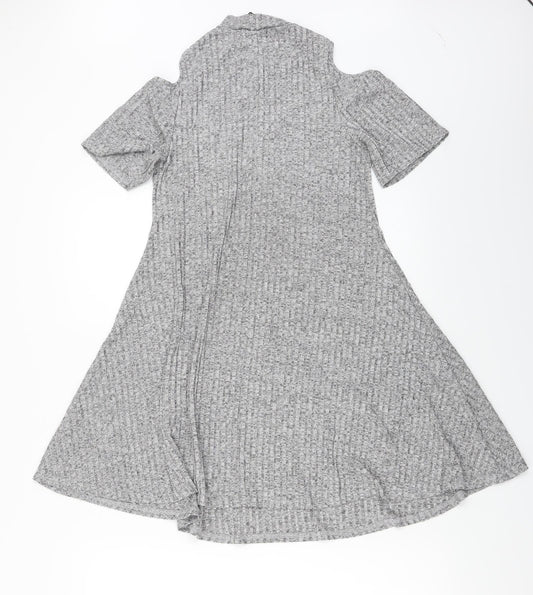 Womens UK Size 10 Atmosphere Grey Basic Blouse