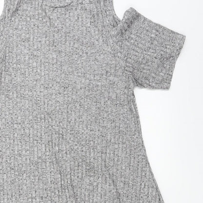 Womens UK Size 10 Atmosphere Grey Basic Blouse