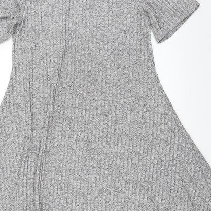 Womens UK Size 10 Atmosphere Grey Basic Blouse