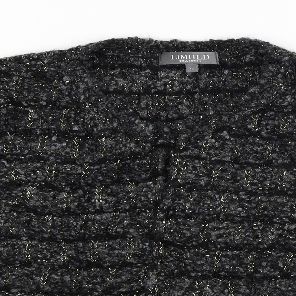 Limited Collection   Womens Black   Cardigan Jumper Size 18