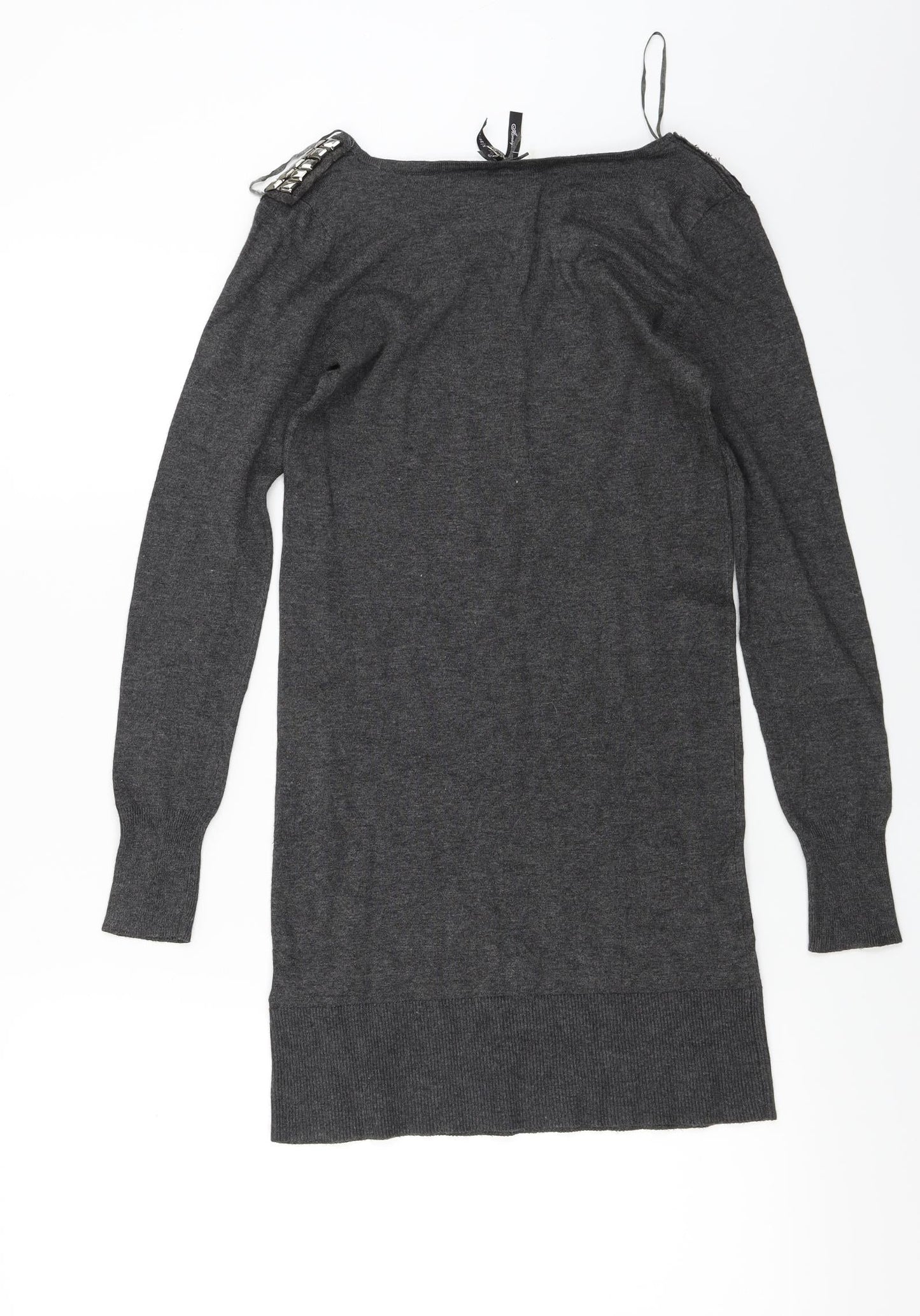 Womens UK Size 8 Atmosphere Grey Basic T-Shirt