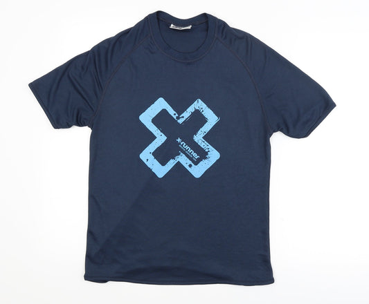 X Runner Mens Blue   Basic T-Shirt Size S
