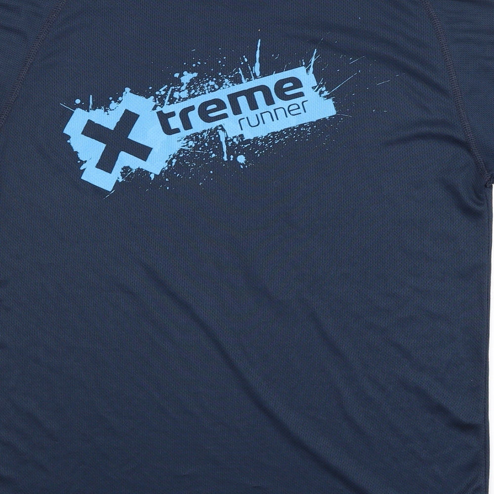 X Runner Mens Blue   Basic T-Shirt Size S