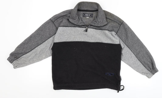 Nick Boys Grey Striped  Pullover Jumper Size 10 Years