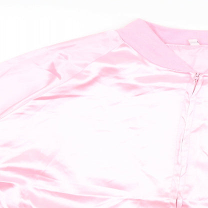 Preworn Womens Pink   Full Zip Jumper Size L