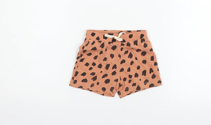 Primark Girls Beige Animal Print  Cropped Trousers Size 6-9 Months