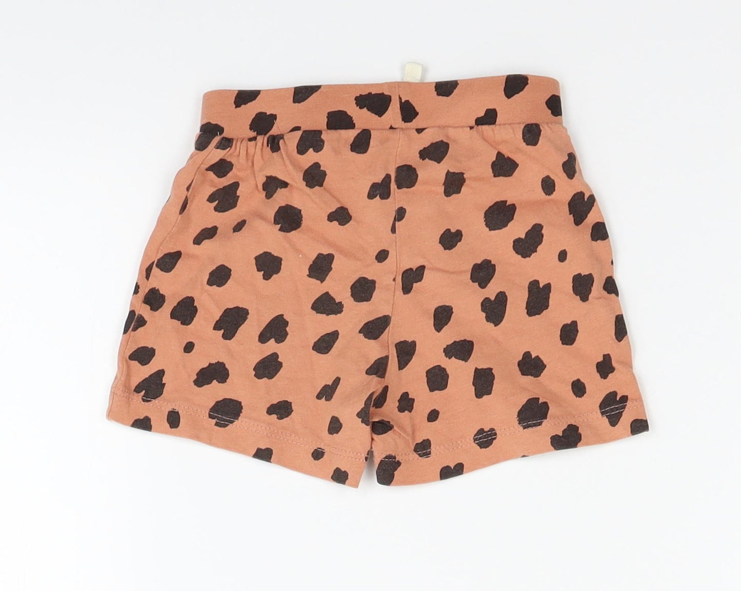 Primark Girls Beige Animal Print  Cropped Trousers Size 6-9 Months