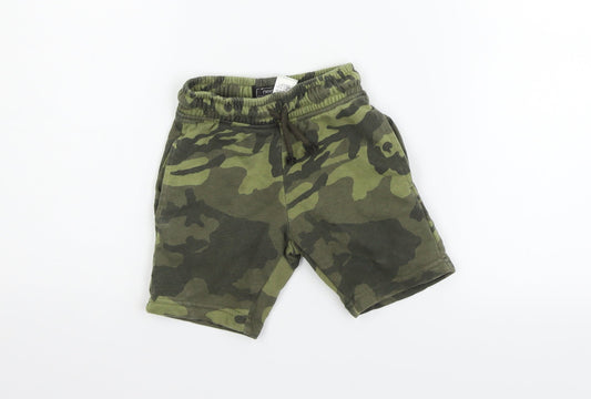 Next Boys Green Geometric  Chino Shorts Size 4 Years