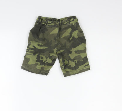 NEXT Boys Green Geometric  Chino Shorts Size 4 Years