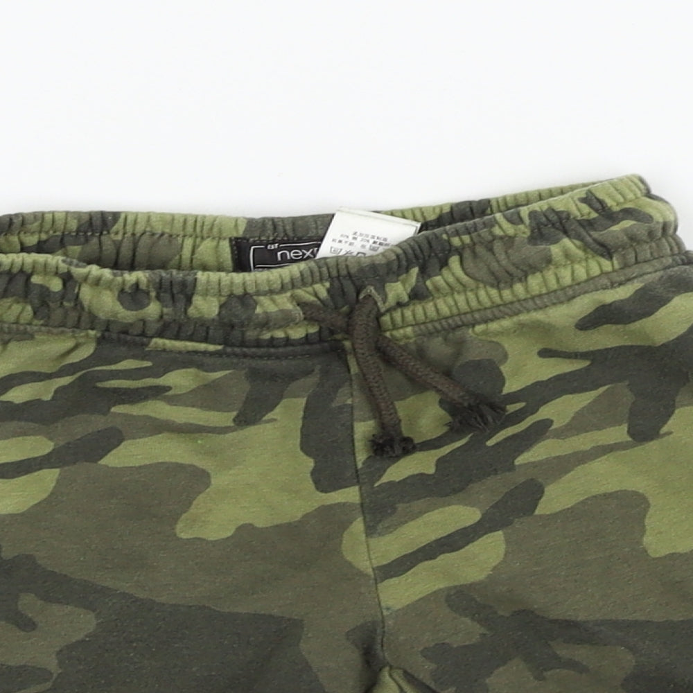 NEXT Boys Green Geometric  Chino Shorts Size 4 Years