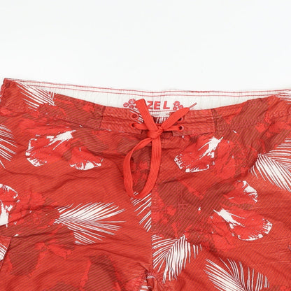 Cedar Wood State Mens Red Geometric  Sweat Shorts Size L