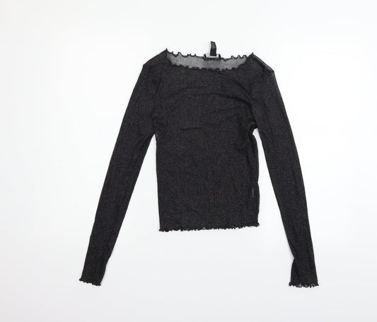 FOREVER 21 Womens Black   Basic Blouse Size M