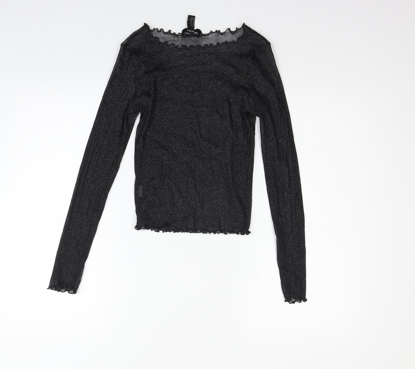 FOREVER 21 Womens Black   Basic Blouse Size M