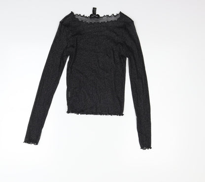 FOREVER 21 Womens Black   Basic Blouse Size M