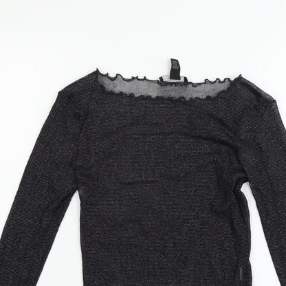 FOREVER 21 Womens Black   Basic Blouse Size M