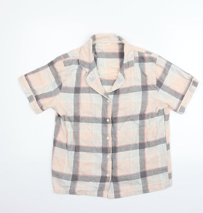 George Womens Pink Check  Top Pyjama Top Size 8