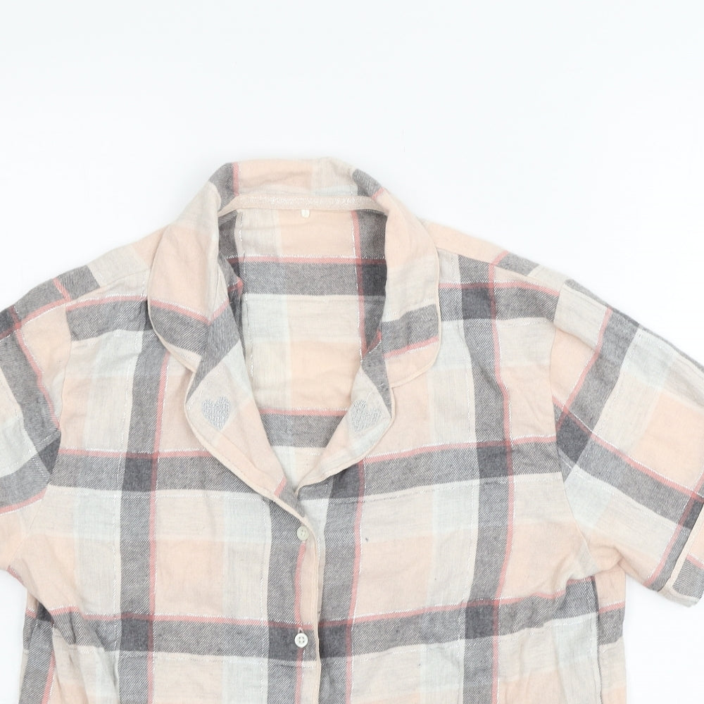 George Womens Pink Check  Top Pyjama Top Size 8