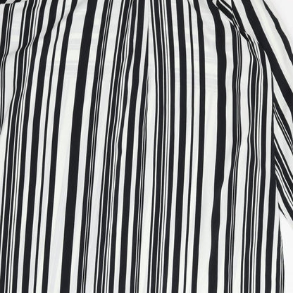 Topshop Womens White Striped  T-Shirt Dress