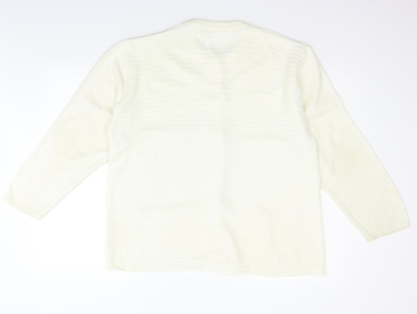 Casper Womens Beige   Cardigan Jumper Size L  - washable mark on arm