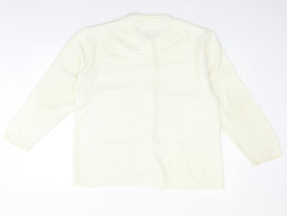 Casper Womens Beige   Cardigan Jumper Size L  - washable mark on arm