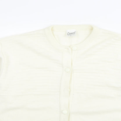 Casper Womens Beige   Cardigan Jumper Size L  - washable mark on arm