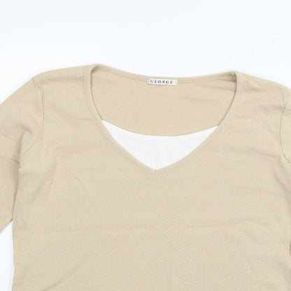 George Womens Beige   Pullover Jumper Size 18  - washable marks on bottom of top