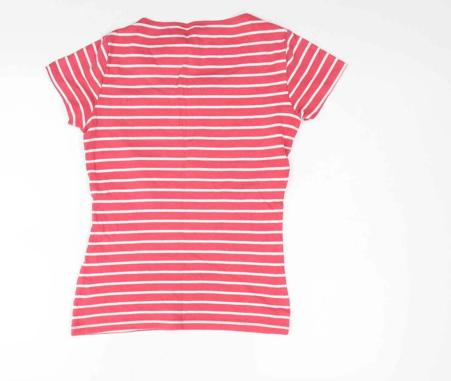 Womens UK Size 10 M&Co Red Basic T-Shirt