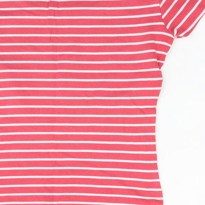 Womens UK Size 10 M&Co Red Basic T-Shirt