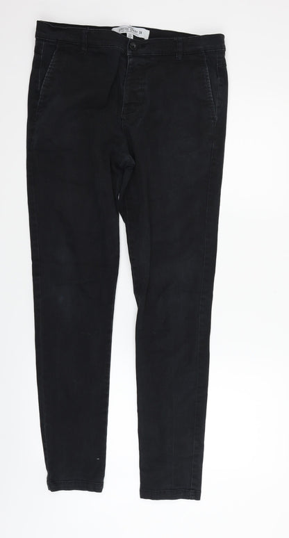 Womens UK Size 34 in Topman Regular Fit  Black Trousers