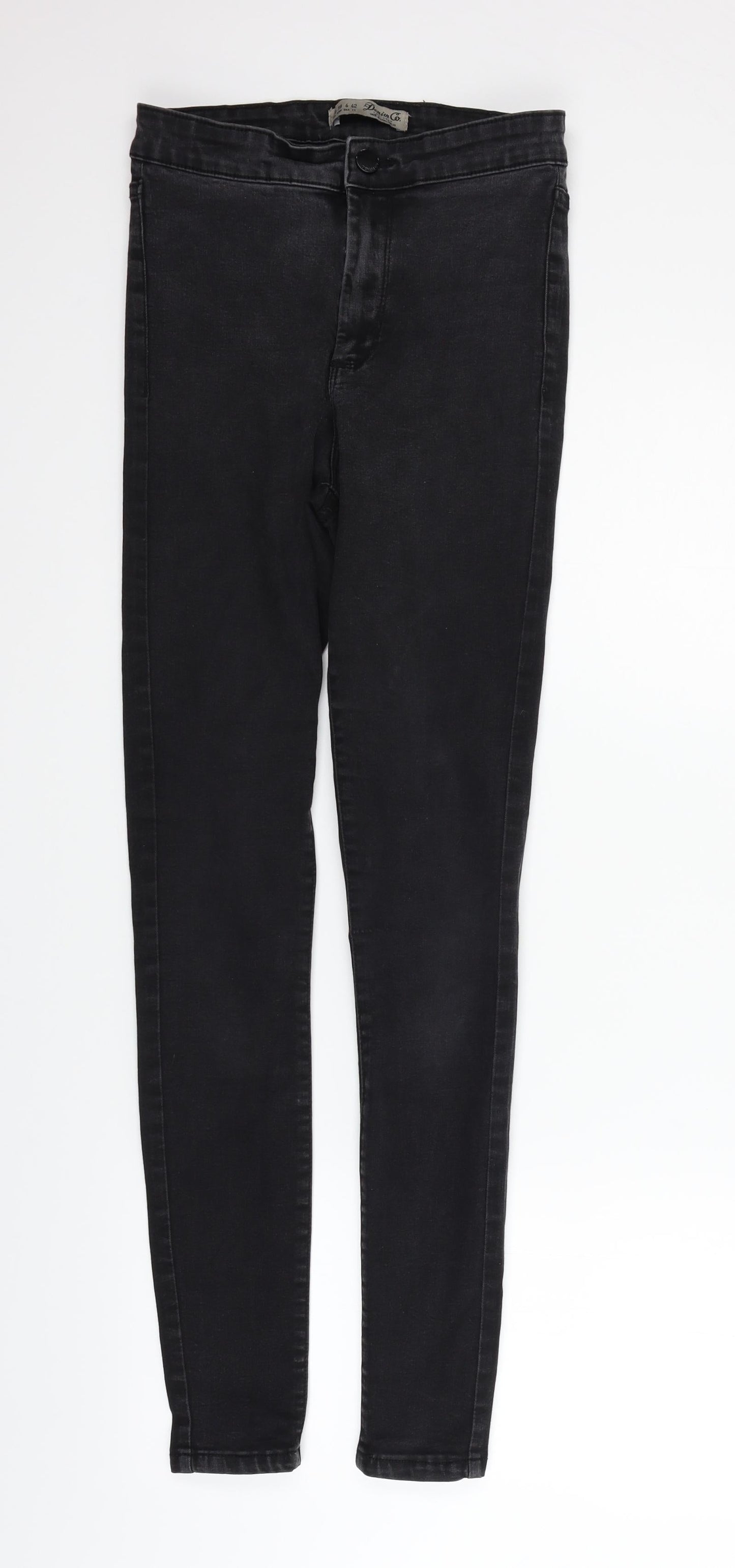 Womens UK Size 10 deniem & co Regular Fit Straight Black Jeans