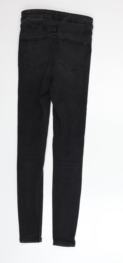 Womens UK Size 10 deniem & co Regular Fit Straight Black Jeans