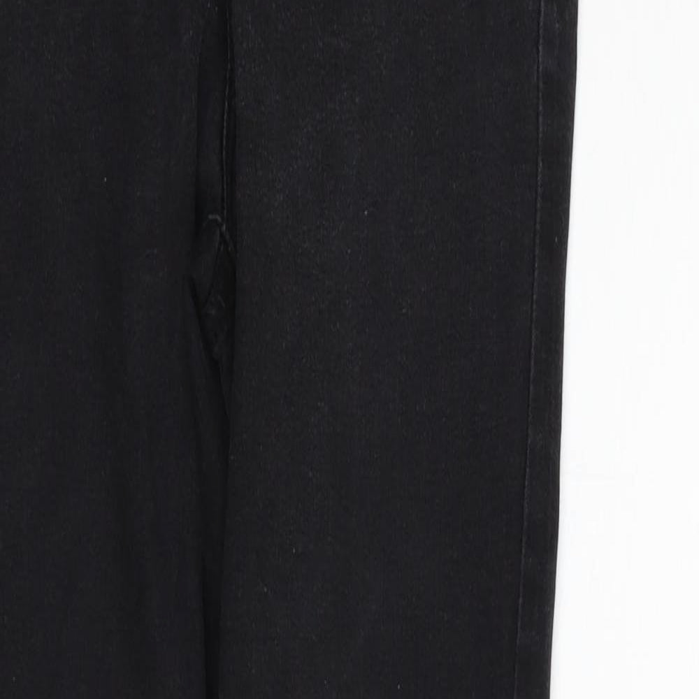 Womens UK Size 10 deniem & co Regular Fit Straight Black Jeans