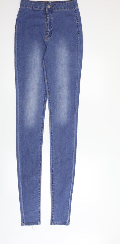 Boohoo Womens Blue   Skinny Jeans Size 10 L38.5 in