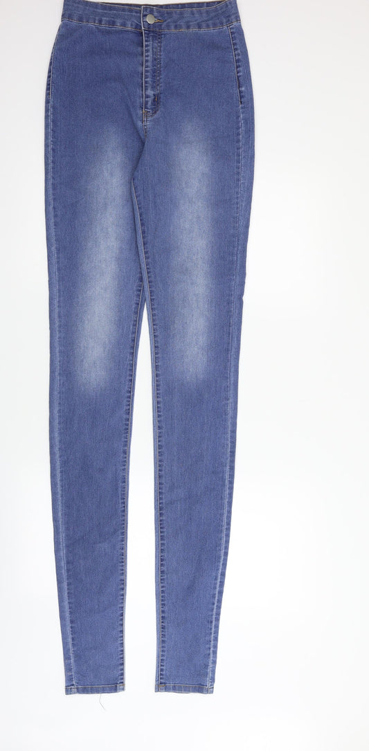 Boohoo Womens Blue   Skinny Jeans Size 10 L38.5 in