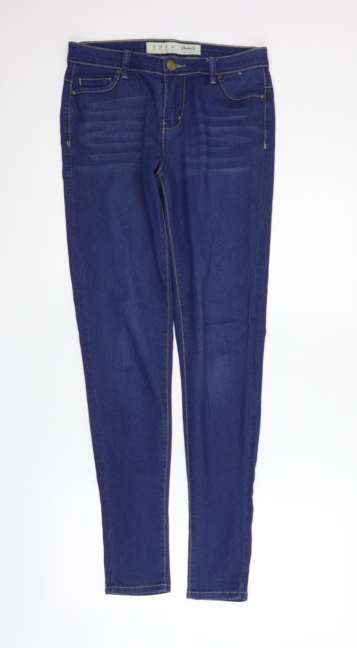Womens UK Size 10 deniem & co Regular Fit Straight Blue Jeans
