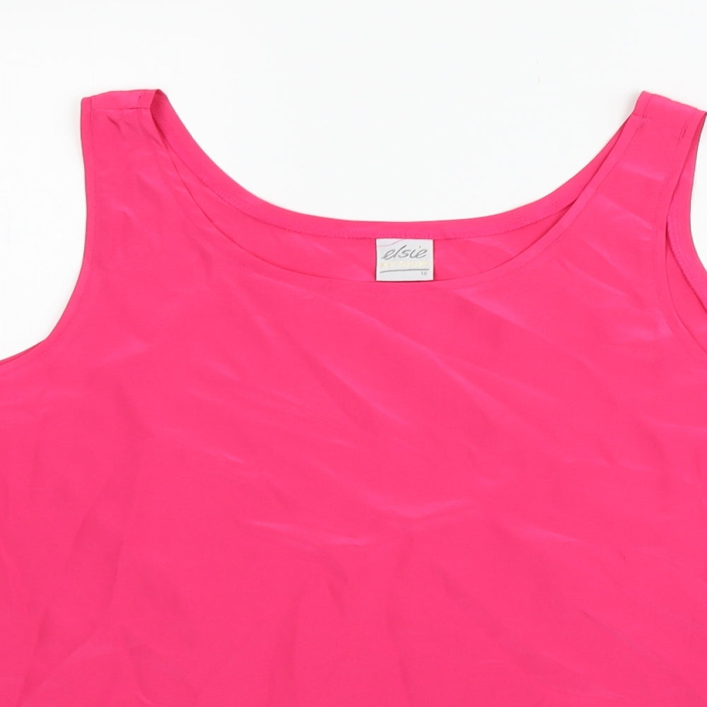 Elsie Whiteley Womens Pink   Basic Tank Size 10