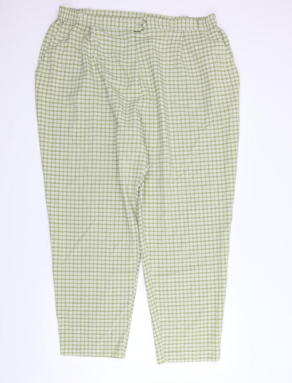 Womens UK Size 22 Marks and Spencer Regular Fit  Green Trousers