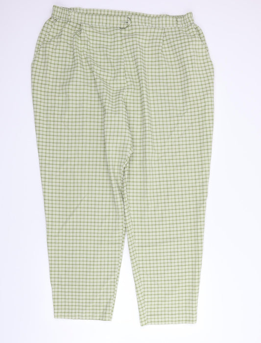 Womens UK Size 22 Marks and Spencer Regular Fit  Green Trousers