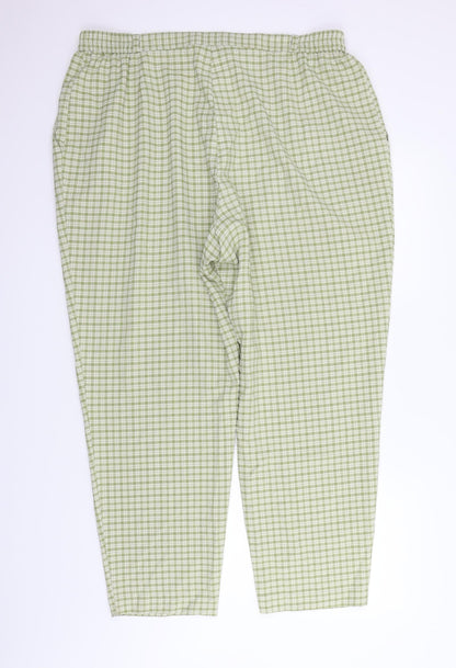 Womens UK Size 22 Marks and Spencer Regular Fit  Green Trousers