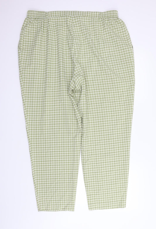 Womens UK Size 22 Marks and Spencer Regular Fit  Green Trousers