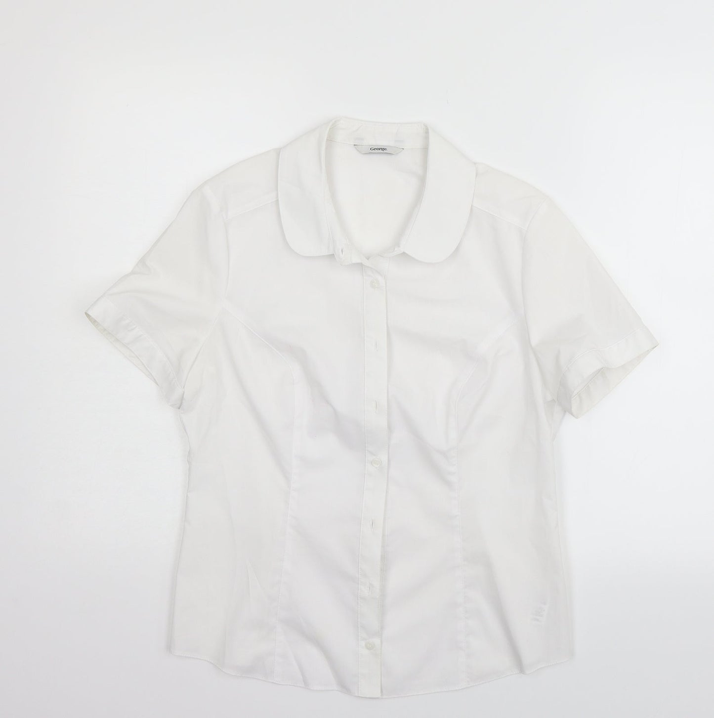 George Womens White   Basic Button-Up Size 12